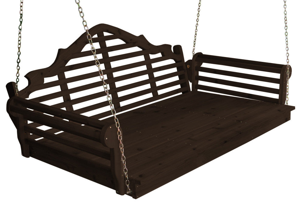 Cedar Marlboro Swingbed, Walnut Stain, 4 Foot
