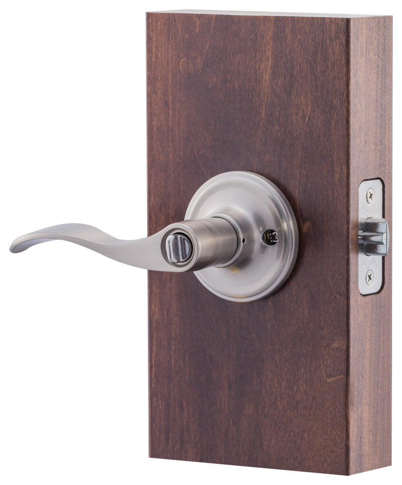 Keyed Entry Lever, Satin Stainless