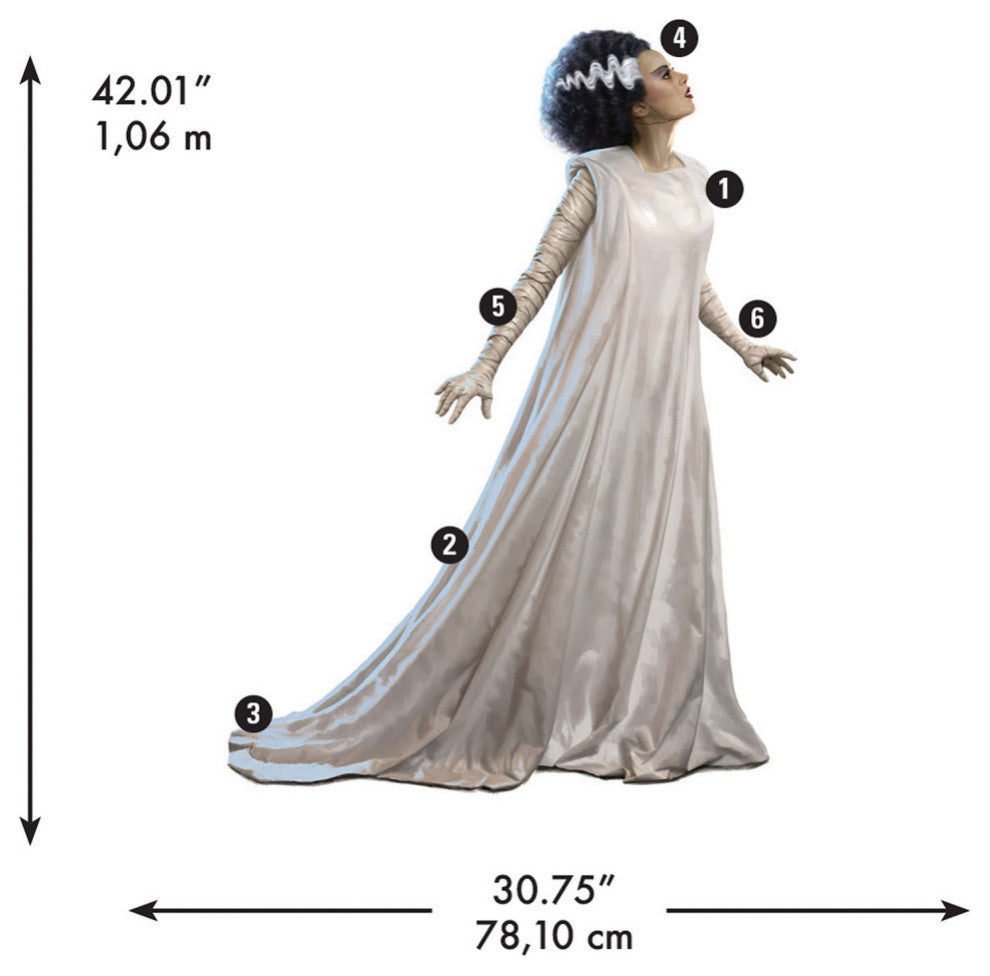 Classic Monsters Bride Of Frankenstein Giant Peel and Stick Wall Decals