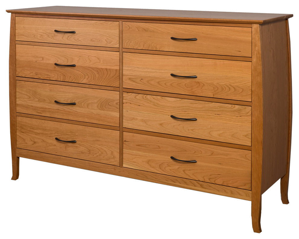 Cascade 8 Drawer Double Dresser, Natural Cherry