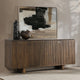 Roya 82" Oak Wood 3-Door Sideboard Buffet, Toasted Brown, 4-Door