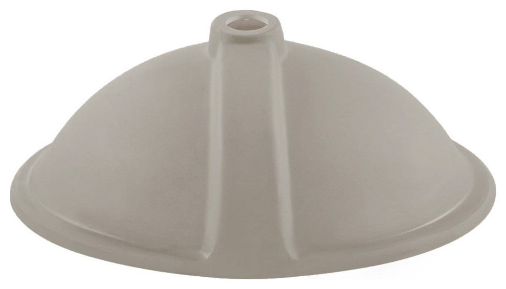 NP-U191307 Oval Undermount White Porcelain Sink with Overflow Drain Options, Chrome