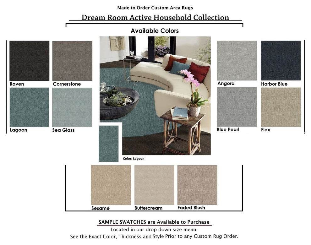 Milliken DREAM ROOM Chevron Pattern Carpet Area Rug, Buttercream RND 7