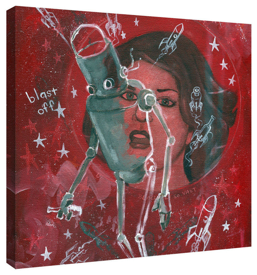 Epic Graffiti "Blast Off" Giclee Canvas Wall Art, 26"x26"
