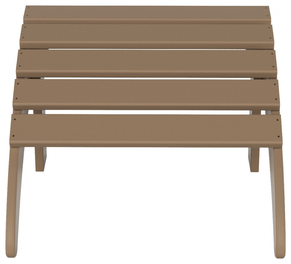 WestinTrends 2PC Classic Adirondack Chair Ottoman Outdoor Patio Conversation Set, Weathered Wood