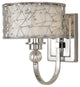 Uttermost 22484 Brandon 1 Light Nickel Plated Wall Sconce