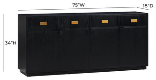 Aria Oak Buffet, Black
