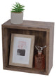 Small Square Cubbi Floating Wall Shelf, 5.8"L x 11.8"W x 11.8"H, Brown