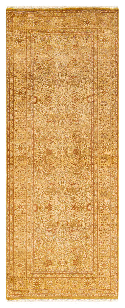 Mogul, One-of-a-Kind Hand-Knotted Area Rug Green, 3' 0 x 8' 0