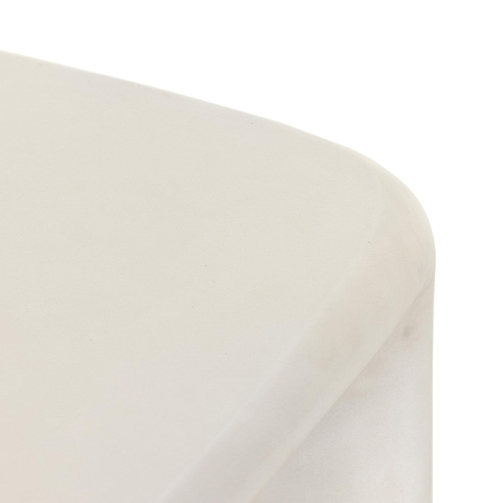 Dante End Table-White Concrete