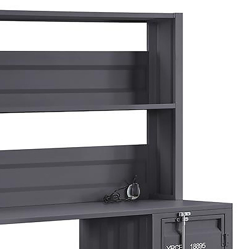ACME Cargo Desk and Hutch, Gunmetal