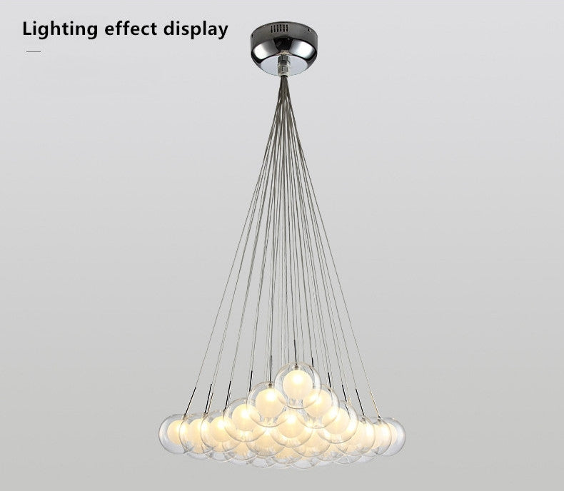 MIRODEMIÂ® Le Bar-sur-Loup Glass Balloons Design Chandelier, 13 Heads