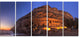 "Sunset on The Matala Beach Greece" Seascape Wall Art, 5 Panels, 60"x28"
