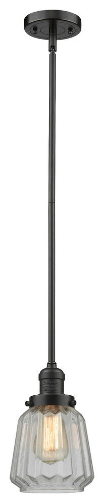 Chatham 1-Light LED Mini Pendant, Oil Rubbed Bronze, Glass: Clear