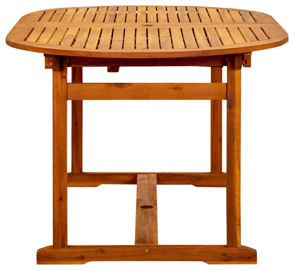 vidaXL Outdoor Dining Table Extendable Garden Patio Table Solid Acacia Wood