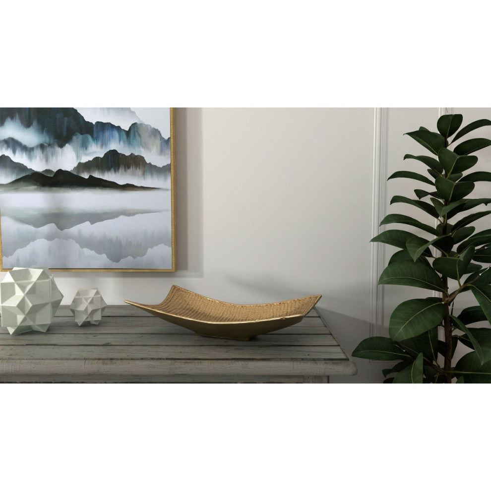 Amalyn Ceramic Tray, Gold