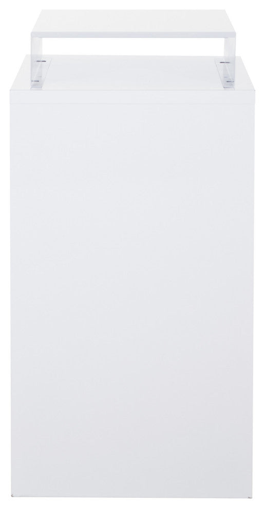 3 Drawer Locking Metal File Cabinet With Top Shelf, White