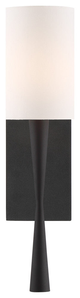 Crystorama Trenton 1-Light Sconce, Black Forged