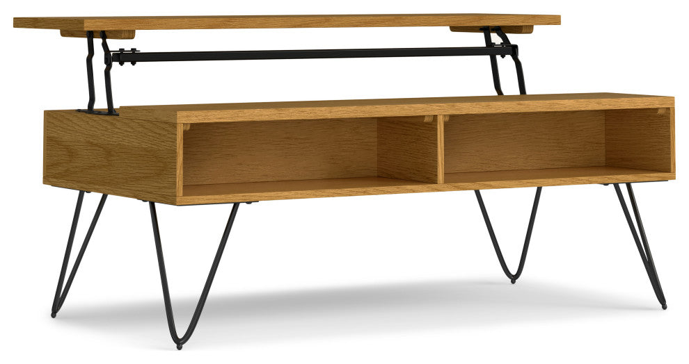 Hunter Lift Top Coffee Table in Oak Veneer, Oak Veneer