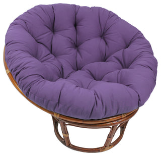 44" Solid Twill Papasan Cushion, Fits 42" Papasan Frame, Purple