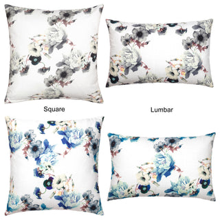 Linum Home Textiles Morning Glories Decorative Pillow Cover, Blue Multi, Lumbar