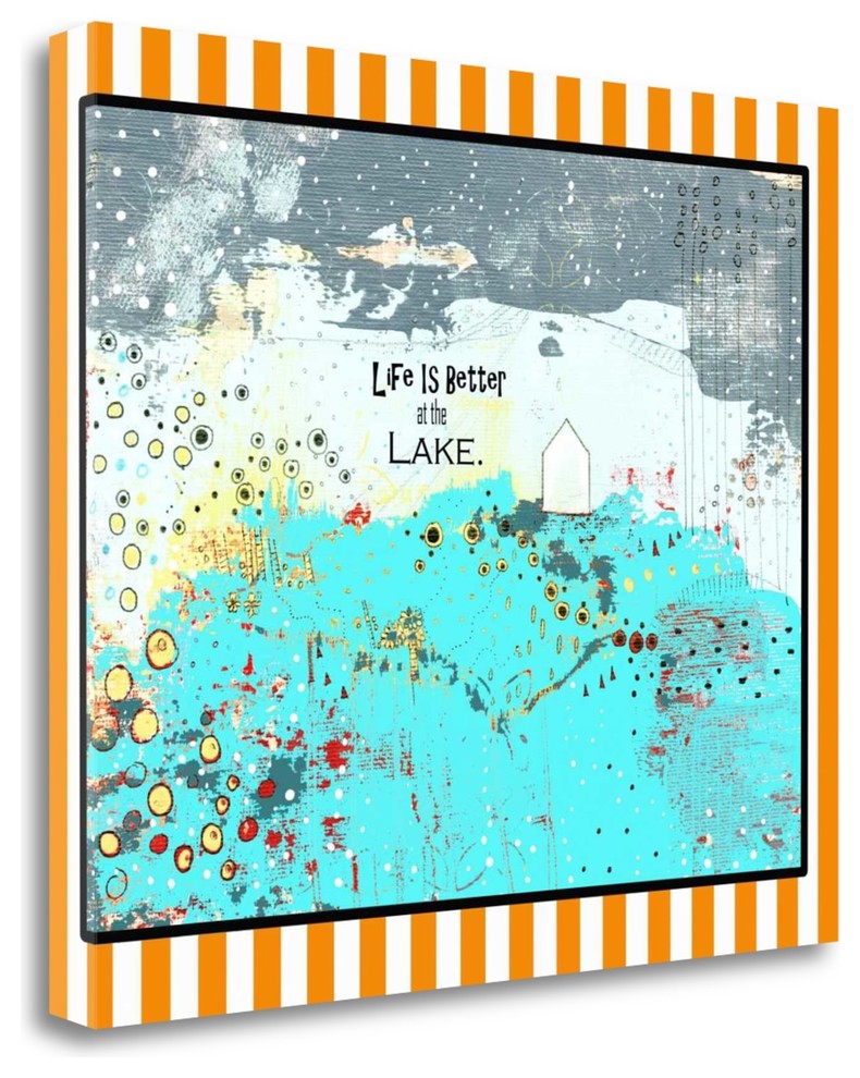 "Life At The Lake" By Sarah Ogren, Giclee Print on Gallery Wrap Canvas