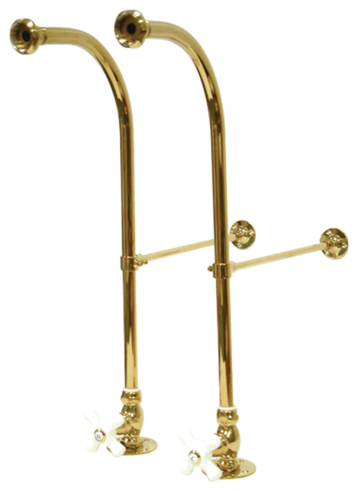 Kingston Brass Rigid Freestand Supplies With Stops, Polished Brass