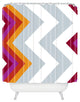 Karen Harris Modernity Solstice Warm Chevron Shower Curtain