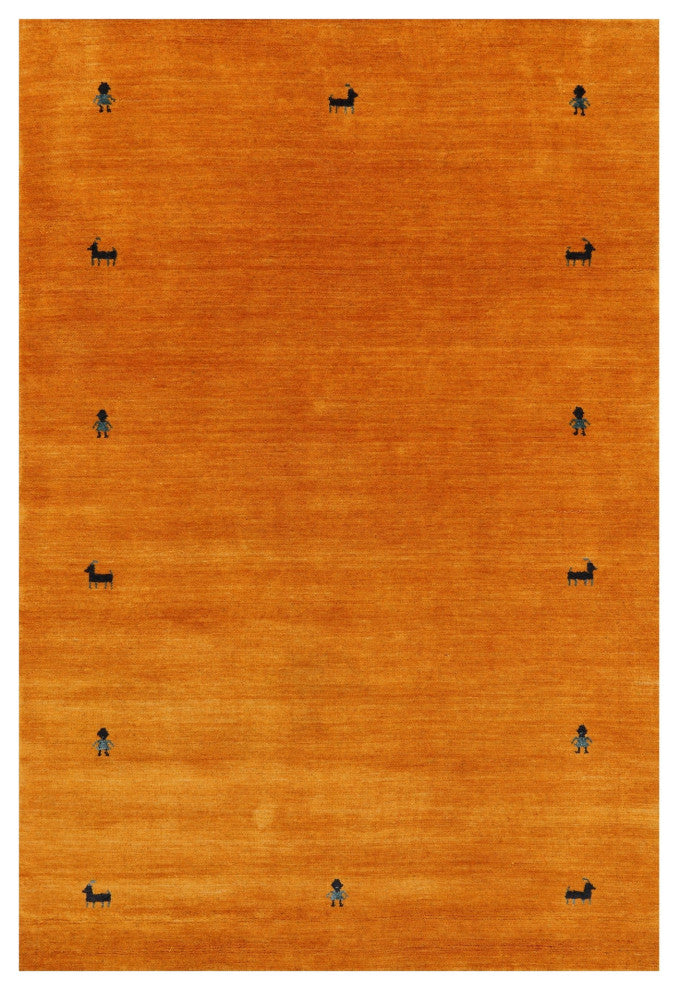 4' 0" X 6' 0" Persian Gabbeh Hand-Knotted Wool Rug - Q15135