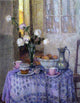 Henri Le Sidaner A Table in an Interior, 21"x28" Gallery Wrapped Canvas Print