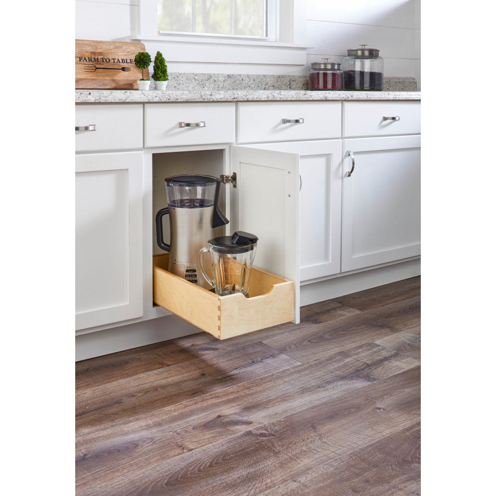 Wood Base Cabinet Pull Out Drawers With Soft Close, 11"Wx22"D