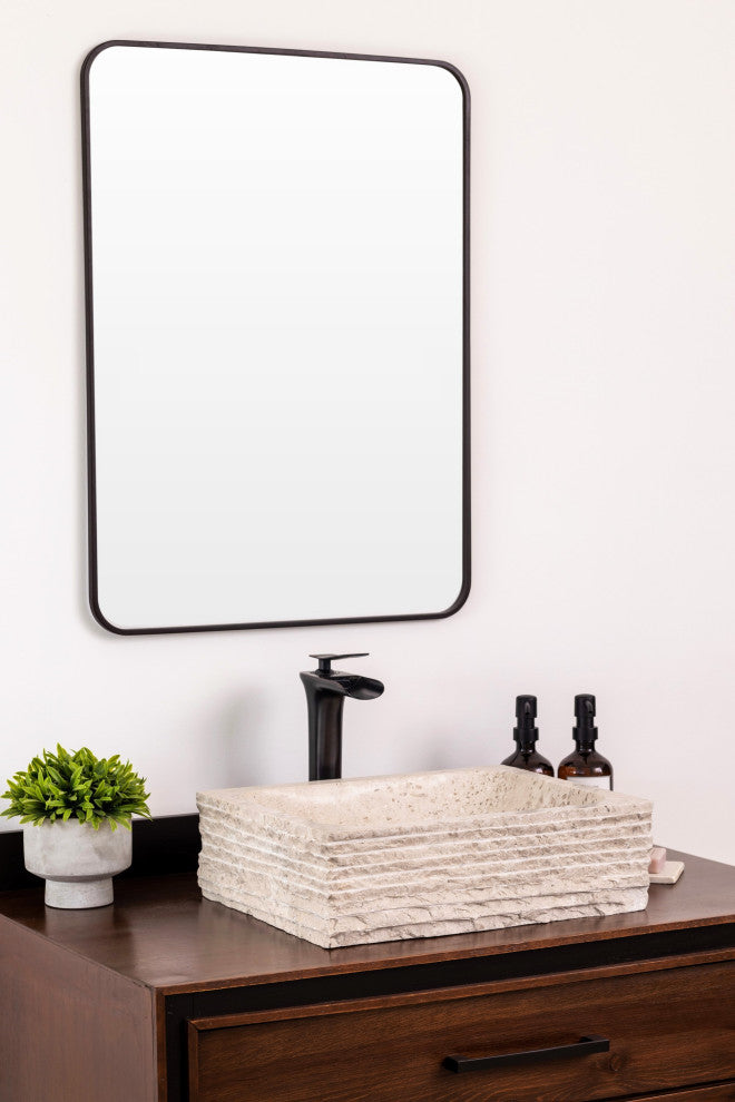 Natural Stone Vessel Bathroom Sink, Rustic Lerdo Marble
