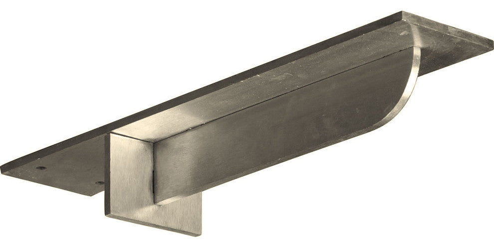 3"W x 14"D Heaton Hidden Support Bracket with 10" Support Depth, Stainless Steel