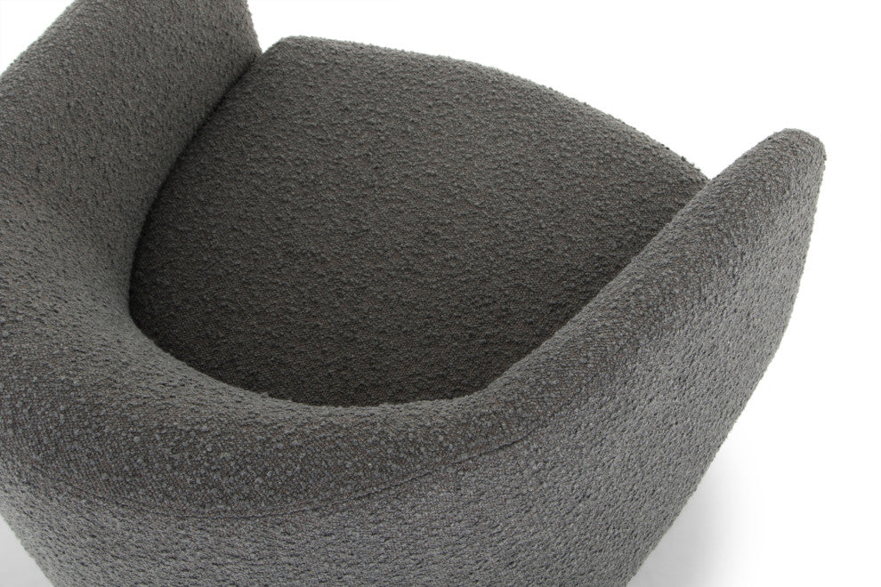 Metro Jessie Accent Chair, Charcoal Boucle Upholstery