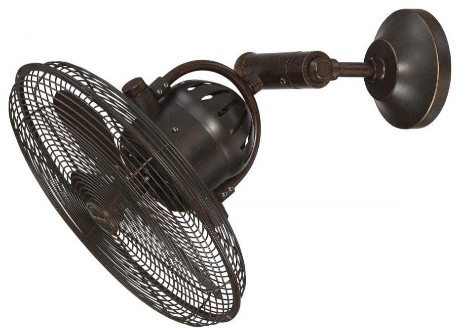 Craftmade BW414AG3 14`` Cage Wall Fan w/Adjustable Arm IV Aged Bronze Textured
