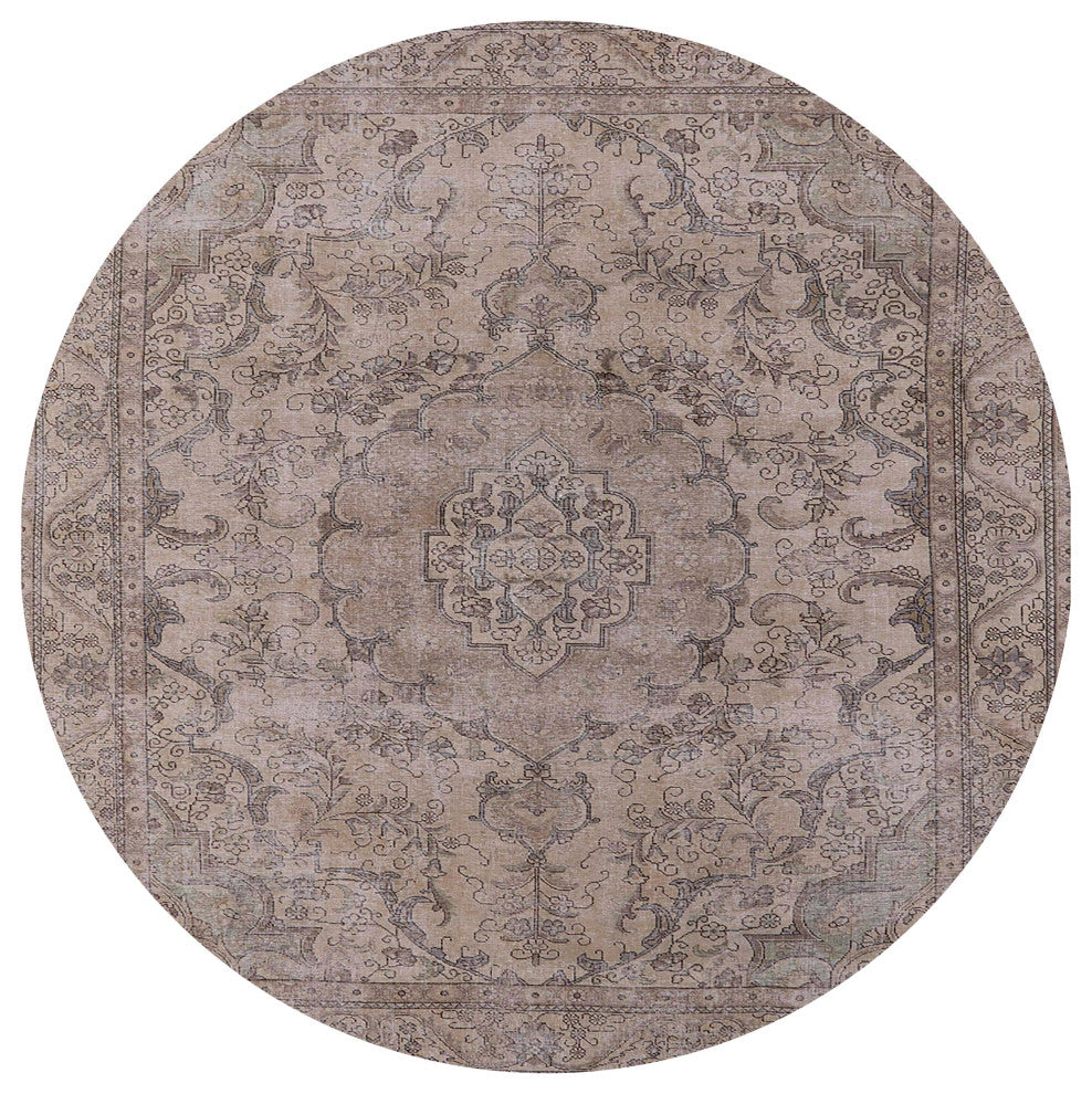 Ahgly Company Indoor Round Mid-Century Modern Area Rugs, 3' Round
