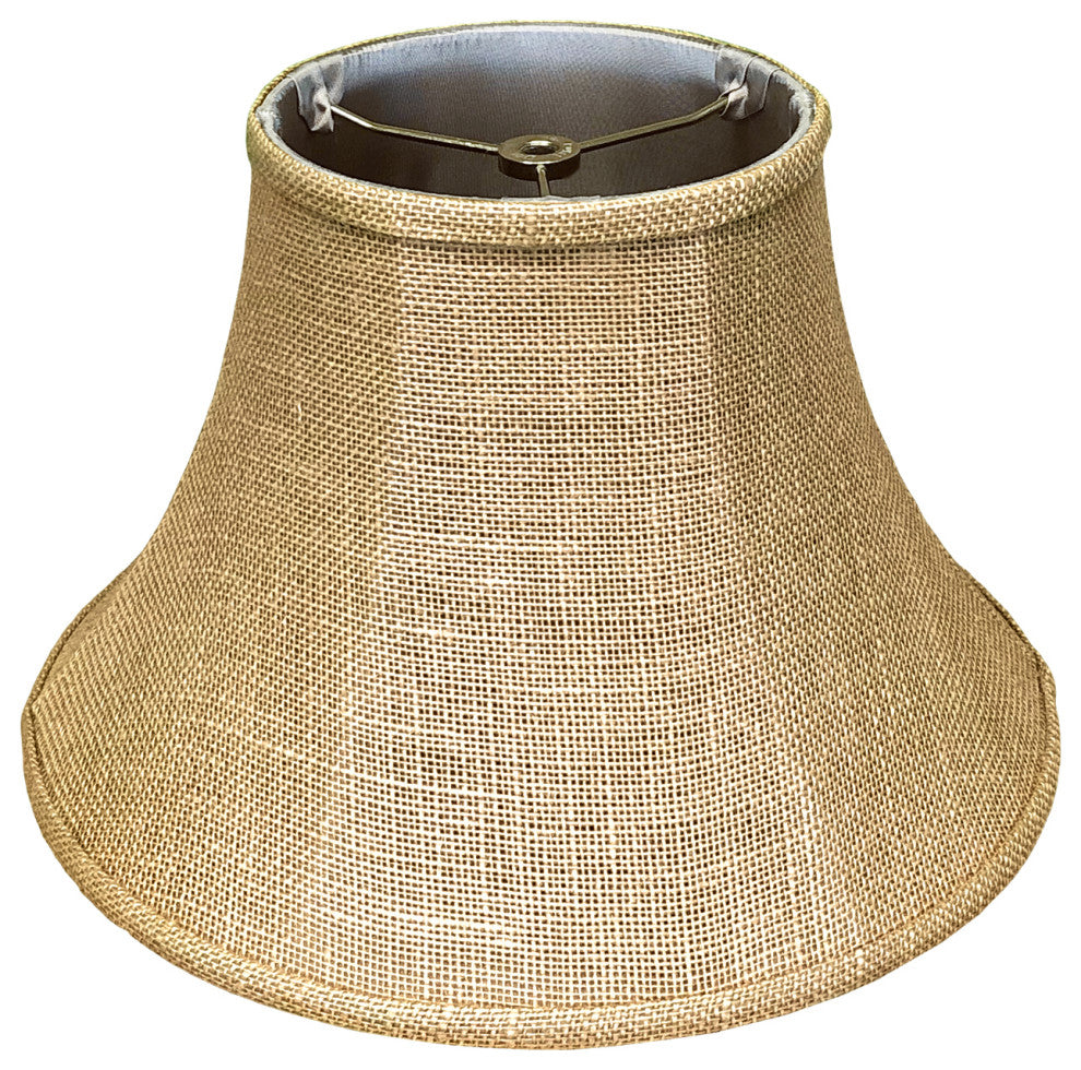 Royal Designs Shallow Bell Basic Lamp Shade, Burlap, 9x18x12