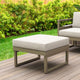 Mykonos Ottoman Taupe With Acrylic Fabric Natural Cushion