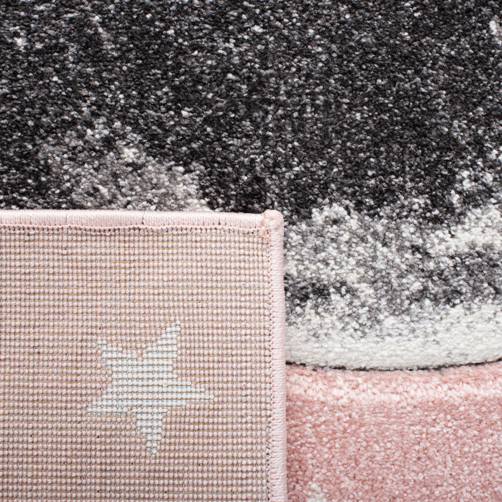 Safavieh Carousel Kids Collection CRK135U Rug, Pink/Grey, 6'7" X 6'7" Square