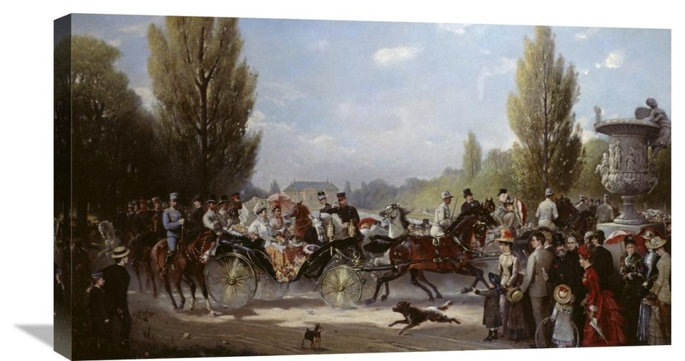 "Frederich II and Victoria On The Way To Potstam" Artwork, 30"x16"