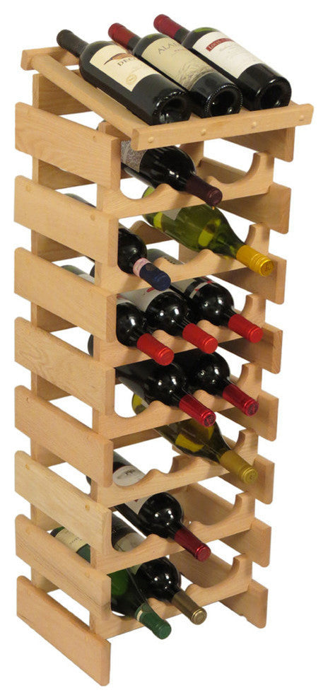 24 Bottle Dakota Wine Rack with Display Top, Unfinished
