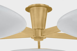 Corbett Lighting Cologne LED Flush Mount, Vintage Brass, 60"Dx11.75"H