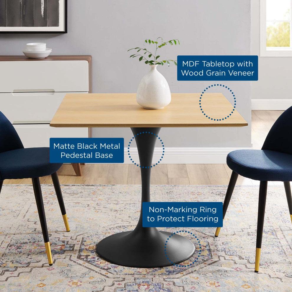 Lippa 36"Wood Square Dining Table