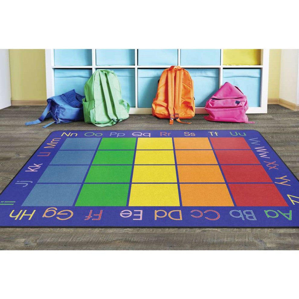 Flagship Carpets FA1331-58FS 10'6x13'2 My Rainbow Abc's Rug