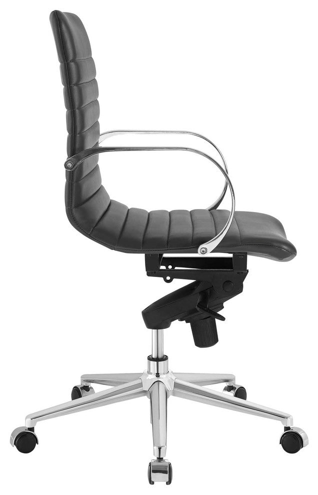 Modway Groove Ribbed Back Office Chair, Gray