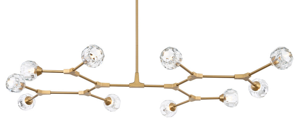 10 Light Pendant, Gold