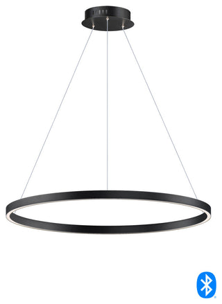 ET2 E22726 Groove 32"W LED Ring Chandelier - Gold