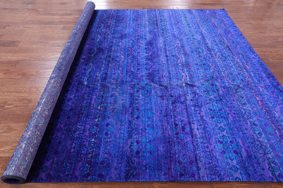 8' 0" X 9' 10" Persian Hand-Knotted Silk Rug Q5954