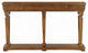 72" Oak Solid and Manufactured Wood Floor Shelf Console Table With Shelves