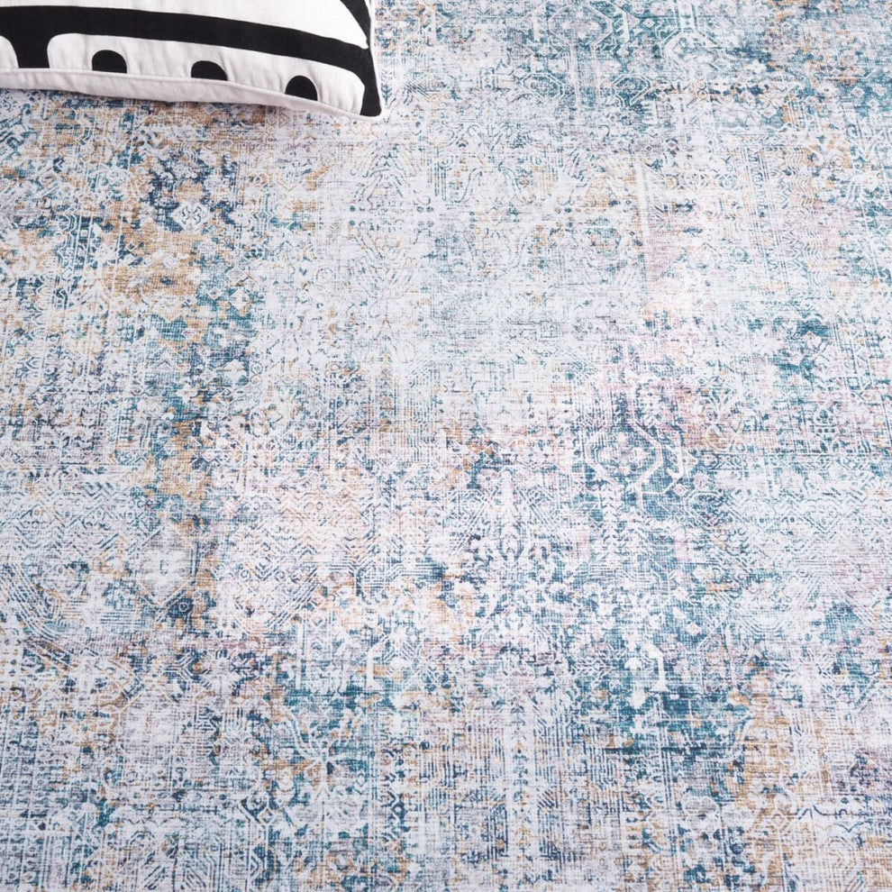 Safavieh Arizona Machine-Washable Collection ARZ539 Rug, Dark Green/Beige, 4'x6'